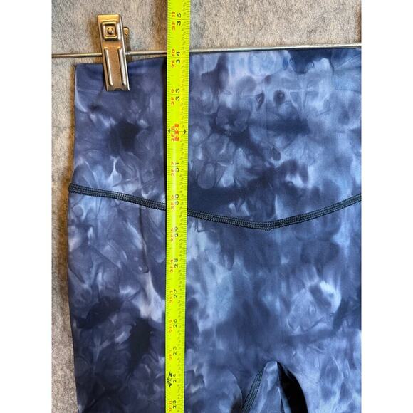GymShark Womens High Waisted Blue Tie Dye Stretch Cropped Leggings - Small - Picture 5 of 7